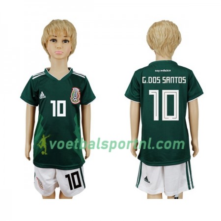 Mexico G.Dos Santos 10 Kind Thuis Tenue WK voetbal 2018